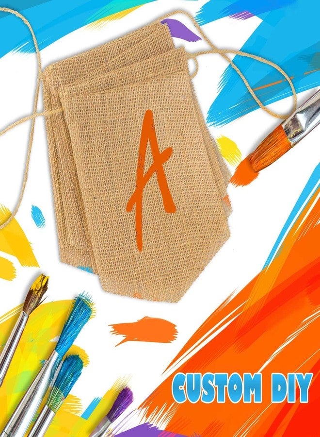 Lify Burlap Banner V Shaped Perfect DIY Party Decoration for a Wedding, Birthday, and Baby Shower (Brown) 48 - Image 4